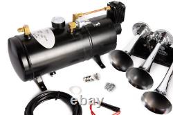 Train Horn Kit Air 12v 1g 3 Trumpet 150 Psi For Cars/truck Loud Viking Horns