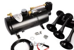 Train Horn Kit Air 12v 1g 3 Trumpet 150 Psi For Cars/truck Loud Viking Horns