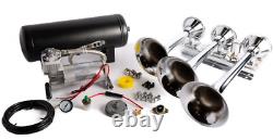 Train Horn Kit Air 12v 3g 3 Trumpet 200 Psi For Cars/truck Loud Viking Horns