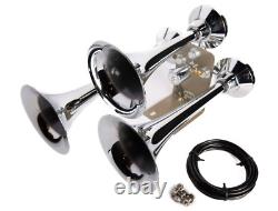 Train Horn Kit Air 12v 3g 3 Trumpet 200 Psi For Cars/truck Loud Viking Horns