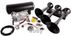 Train Horn Kit Air 12v 5g 3 Trumpet 200 Psi For Cars/truck Loud Viking Horns