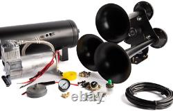 Train Horn Kit Air 12v 5g 3 Trumpet 200 Psi For Cars/truck Loud Viking Horns