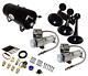 Train Horn Kit Air 12v 5g 3 Trumpet 200 Psi For Cars/truck Loud Viking Horns