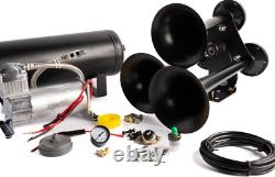 Train Horn Kit Air 12v 5g 3 Trumpet 200 Psi For Cars/truck Loud Viking Horns