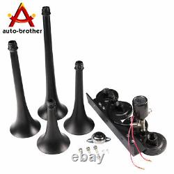 Train Horn Kit For Truck/Car/150PSI /4 Trumpets /1G Air Tank/Pickup Loud System