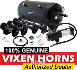 Train Horn Kit For Truck/car/pickup Loud System /5g Air Tank /200psi /4 Trumpets