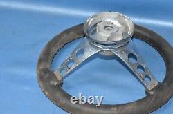 Vtg Superior The 500 Custom 12 Dia Steering Wheel with Horn Kit Adapter Retro