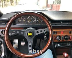 Wooden Mstyle Steering Wheel with Momo horn button, Wood Steering Wheel