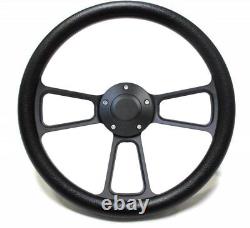 Yamaha Golf Cart 14 Black Billet & Black Steering Wheel With Horn & Adapter Kit